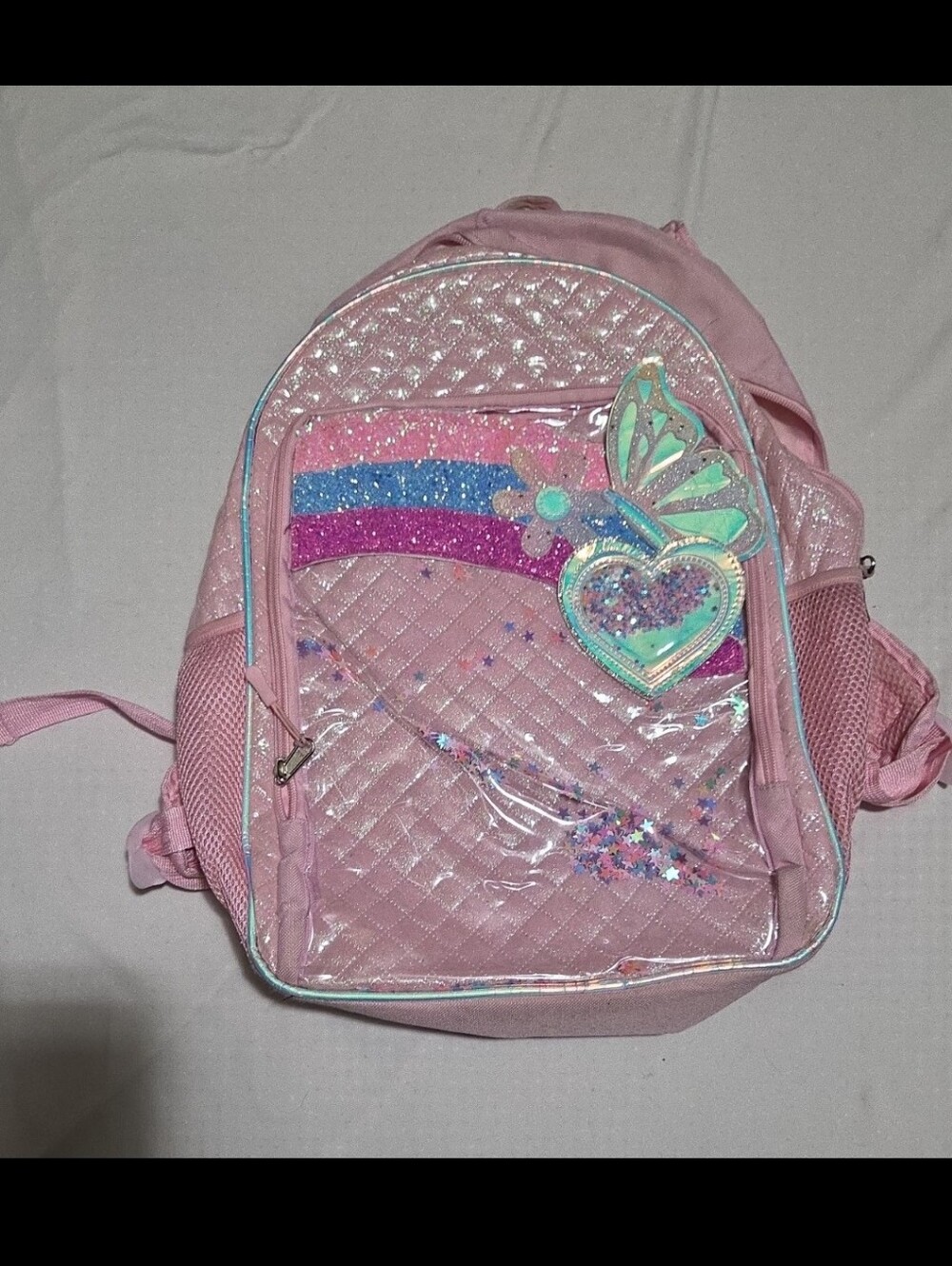 Locker club girls 17x14 inch pink butterfly bookbag #28